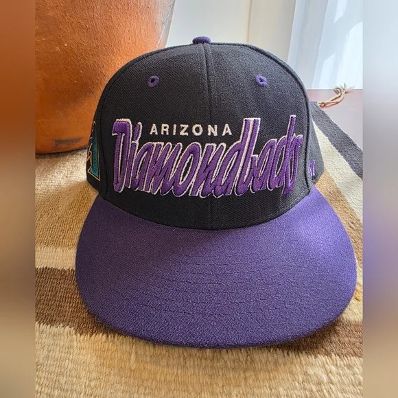 Arizona Diamondbacks '47 Brand Black Purple Script Adjustable Hat Cap - Picture 3 of 10